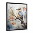 thumbnail image 3 of Designart "Hazy Azure Avian On Twig I" Animals Bird Picture Framed Canvas Wall Art, 3 of 5