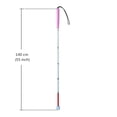 thumbnail image 2 of Bastón plegable de aluminio blanco para personas ciegas y con discapacidad visual (6 secciones plegables) (140 cm (55 pulgadas), mango rosa), 2 of 5