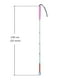 thumbnail image 2 of Bastón plegable de aluminio blanco para personas ciegas y con discapacidad visual (6 secciones plegables) (140 cm (55 pulgadas), mango rosa), 2 of 5