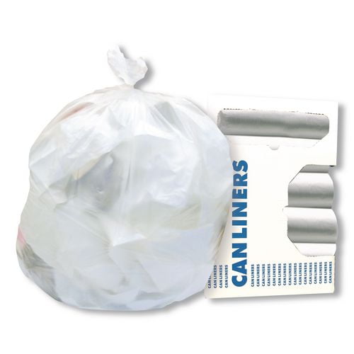 AccuFit Linear Low-Density Can Liners, 55 gal, 0.9 mil, 40" x 53", Clear, Roll, 100/Carton | Bundle of 2