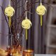 thumbnail image 3 of Juego de 8 adornos para árbol de Navidad, azúcar de cebada dorada, colgante para árbol de Navidad, decoración navideña (dorado), 3 of 5