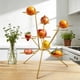 thumbnail image 3 of Centro de mesa metálico para fruta en cuenco | Bandeja geométrica de frutas flotante moderna | Cesta decorativa soldada a mano | Flujo de aire de 360° | Escultura única de mesa | 1 Pack, 3 of 7