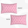 thumbnail image 2 of Sikiie Pink Bows Print Plush Pillow Cover, Wrinkle-proof and Stain-resistant Pillow Protector without Pillow Core, Home Decoration-20"x30", 2 of 6