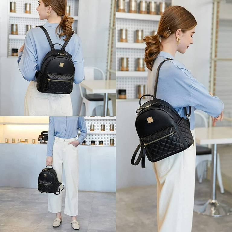 Ladies small shop leather backpack