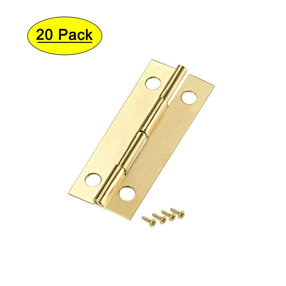 Uxcell 1.7" Small Hinge Jewelry Case Wooden Box Hinges Fittings Golden