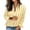 Yellow, variant on SBYOJLPB Women's Casual Striped Tops Long Sleeve Button-Up Turndown Collar Shirt Top