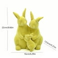 thumbnail image 3 of Yellow Easter Flocked Bunny Figurine - Minimalist Style Festive Decoration with Easy Display Dust Resistant Durable, Cute Rabbit Ornament for Home Desktop & Easter Decor, Yellow, 1pc, 3 of 6