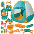 thumbnail image 1 of Tienda de campaña FUN LITTLE TOYS desplegable con equipo de campamento para niños, 1 of 7