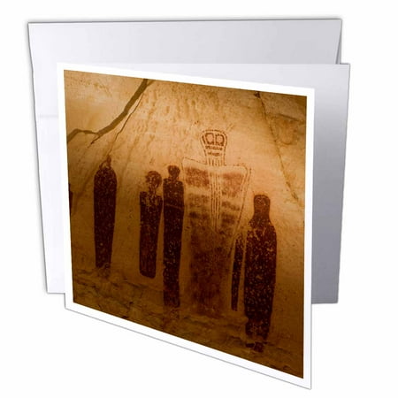 3dRose Rock art, Horseshoe Canyon, Canyonlands NP, Utah - US45 PCL0002 - Paul Colangelo, Greeting Cards, 6 x 6 inches, set of 12
