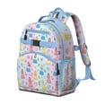 thumbnail image 2 of Rainbow Princess Flower Pattern Backpack for School,Cute School Bag,Schoolbag with Adjustable Shoulder Straps & Padded Back,15.25"x11.5"x5.25", 2 of 5