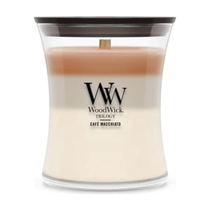 Woodwick Medium Hourglass Trilogy Café Macchiato Candle