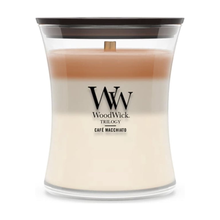 Woodwick Medium Hourglass Trilogy Café Macchiato Candle photo 1