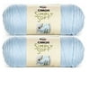 Bulk Buy: Yarn Solids (2-pack) (Soft Blue), 2 skeins of Caron simply soft yarn. 12 ounces/630yds (340.2g/576m) per 2-pk By Caron Simply Soft