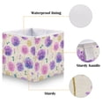 thumbnail image 3 of Foldable Fabric Storage Bin Home Cubes Clothing Organizer Bins Large Collapsible Box Basket for Home Organizer Watercolor Dandelions Pattern, 3 of 7