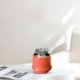 thumbnail image 4 of Jarrón decorativo de imitación de cerámica vidriada, arreglo de flores secas para sala de estar, TV, decoración de gabinete, maceta de flores, jarrón decorativo de plástico naranja, 4 of 6