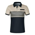 thumbnail image 4 of Sopiago Polo Shirts Men Short Sleeve Polo Shirts Cotton Golf Shirts Fashion Casual Raglan Khaki,XXXL, 4 of 4