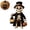 #01-D, variant on Halloween Resin Ghost with Broom Figurine, Adorable Handcrafted Halloween Decor for Rustic Fall Tiered Tray and Mantel Display