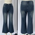thumbnail image 5 of ClodeEU Women's High Waisted Bell Bottom Jeans ,Stretchy Trendy Wide Leg Flare Bootcut Denim Pants Blue,Womens Plus XXL, 5 of 9