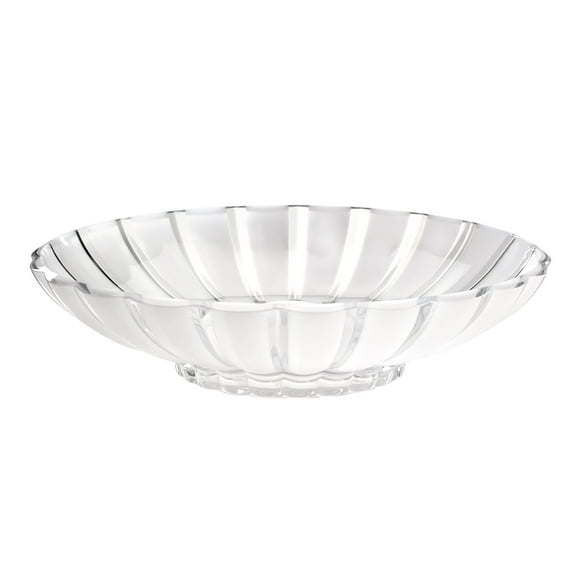 Guzzini Centerpiece Fruit Bowl  Oval Organic Plastic 37 x 30 cm Transparent White Mother of Pearl