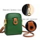 thumbnail image 3 of Bolso bandolera pequeño, monedero casual de piel multifunción Verde, 3 of 5