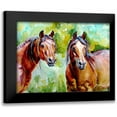 thumbnail image 1 of Kovacs, Anna Brigite 14x12 Black Modern Framed Museum Art Print Titled - Horse Friendship, 1 of 5