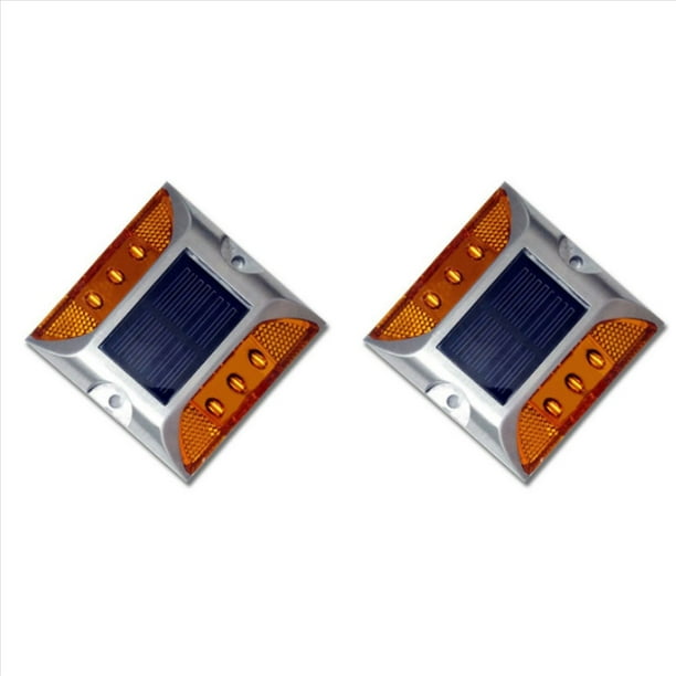 2X Luces LED Solares de Señalización de , Impermeables, para Exteriores, para Caminos, Carreteras y Autopistas.