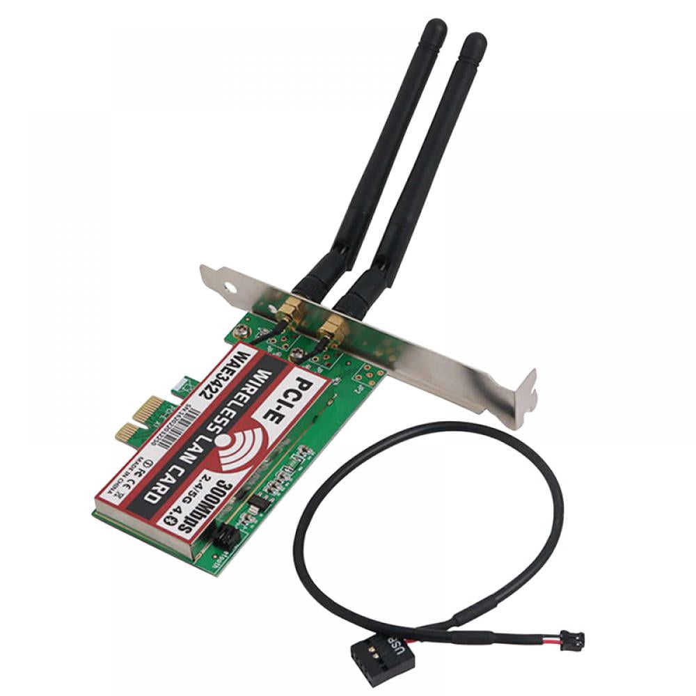 Bluetooth 4.0 Network Card DualBand 2G/5G 300Mbps PciE Pci Express