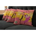 thumbnail image 2 of Ambesonne Travel Throw Pillow Cover 4 Pack, Spanish Dancer Woman and Man, 16", Coral Multicolor, 2 of 6