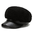 thumbnail image 3 of COCOpeaunt Fashion Women Military Hat Autumn Winter Sailor Hats Black Ladies Beret Caps Flat Top Captain Cap Travel Cadet Octagonal Hat, 3 of 6