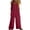 Red#20266, variant on Wide Leg Jumpsuits for Women Dressy Linen Button down One Piece Jumpsuits Summer Work Casual Jumpsuits Short Sleeve Rompers for Women Overalls with Pockets, Red XL