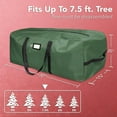 thumbnail image 4 of Christmas Storage Bag  Fits Up to 7.5ft Tall Artificial Tree,  with Durable Handles & Zipper Xmas Tree Storage Bag (), 4 of 7