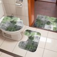 thumbnail image 4 of Sage Green Grey Bath Mat 3 Piece Bathroom Rug Set, Modern Oil Painted Abstract Art Aesthetics Non Slip Bath Rug Contour Mat and Toilet Lid Cover, Absorbent Shower Mats Soft Bath Rugs and Mats Sets, 4 of 8