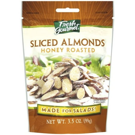 fresh gourmet honey roasted sliced almonds