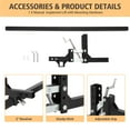 thumbnail image 2 of Accreate Manual ATV/UTV 1-Point Implement Lift, Fits 2” Receiver Hitch, Adjustable Height, 50” Heavy-Duty Steel System for Plows & Tractors, 2 of 7