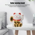 thumbnail image 5 of Solar Powered Fortune Cat, Lucky Cat Good Luck Feng Shui Decoration, Mini Cats Wealth Welcoming Cute Cat with Waving Arm, for Home Display Car Decor (White), 5 of 9