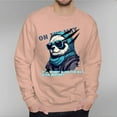 thumbnail image 5 of Men's 330g 100% Cotton Panda Pattern Dropped Shoulder Crew Neck Sweatshirt, 5 of 15
