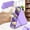 #2 Purple, variant on Dmlowu Silicone Pencil Pouch, Colorful Cute Cartoon Stand-up Pen Holder, Portable Waterproof Zipper Pencil Case for Messy Desks Home Office Art Supplies