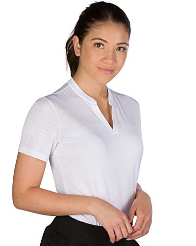 Short Sleeve Collarless Golf Polo Shirt 