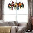 thumbnail image 4 of Vinplus Stained Glass Birds Window Hangings Multicolor Birds on a Wire Suncatcher Window Panels for Home Decor Gifts, 4 of 7