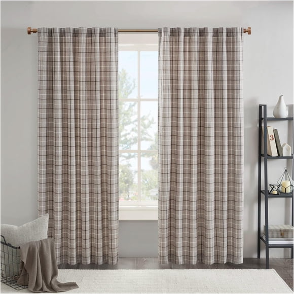 Madison Park Anaheim Cabin Plaid Curtain Window,
