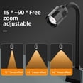 thumbnail image 3 of Luz Puntual Para Acuario, Iluminación De 3 Colores, Ajustable, IP65, Impermeabilización, Brazo De Abrazadera Giratorio De 360 ​​​​, Mini Clip USB, Foco LED Para Pecera, 3 of 7