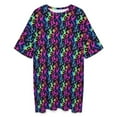 thumbnail image 3 of Rainbow Leopard Print Sleepshirts For Sleeping Travels Loose Sleepdress Pajama Dress Soft Nightdress Sleepwear, 3 of 7