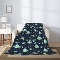 thumbnail image 2 of Rateoe Galaxy With Ufo Pattern Flannel Throw Blanket, Ultra-soft Blanket for Bed, Couch, Car, Hypoallergenic Anti-pilling blanket-40"x30"(Vertical), 2 of 6