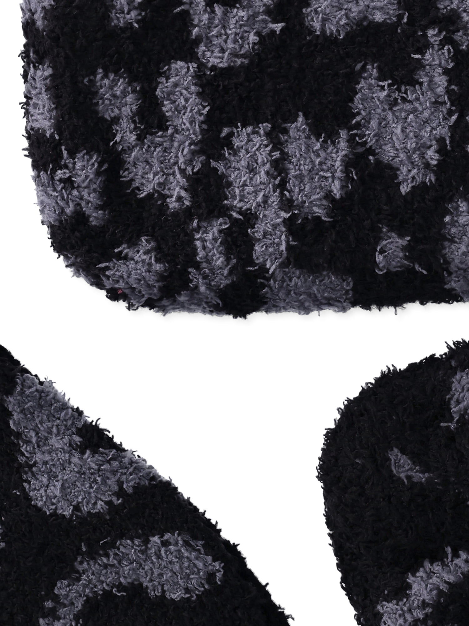 Time and Tru Women's Cozy Travel Set, 4-Piece, Black Combo
