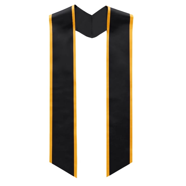 TOPTIE Adult Graduation Stoles 68 Inch Angled End Honor Sash Shawl of Student Class of 2026-Black with Gold-One Size