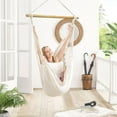 thumbnail image 4 of Songmics Large Hammock Swing Chair with 2 Pillows, 330 lb Capacity, Beige, 4 of 6