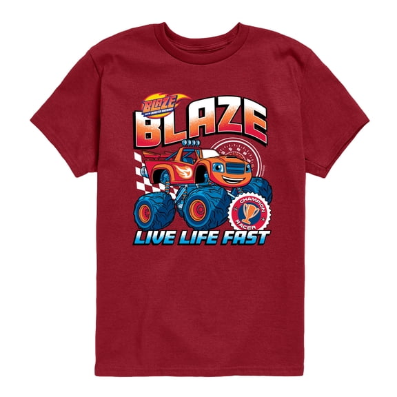 Blaze And The Monseter Machine - Racing - Youth Boys Short Sleeve Graphic T-Shirt