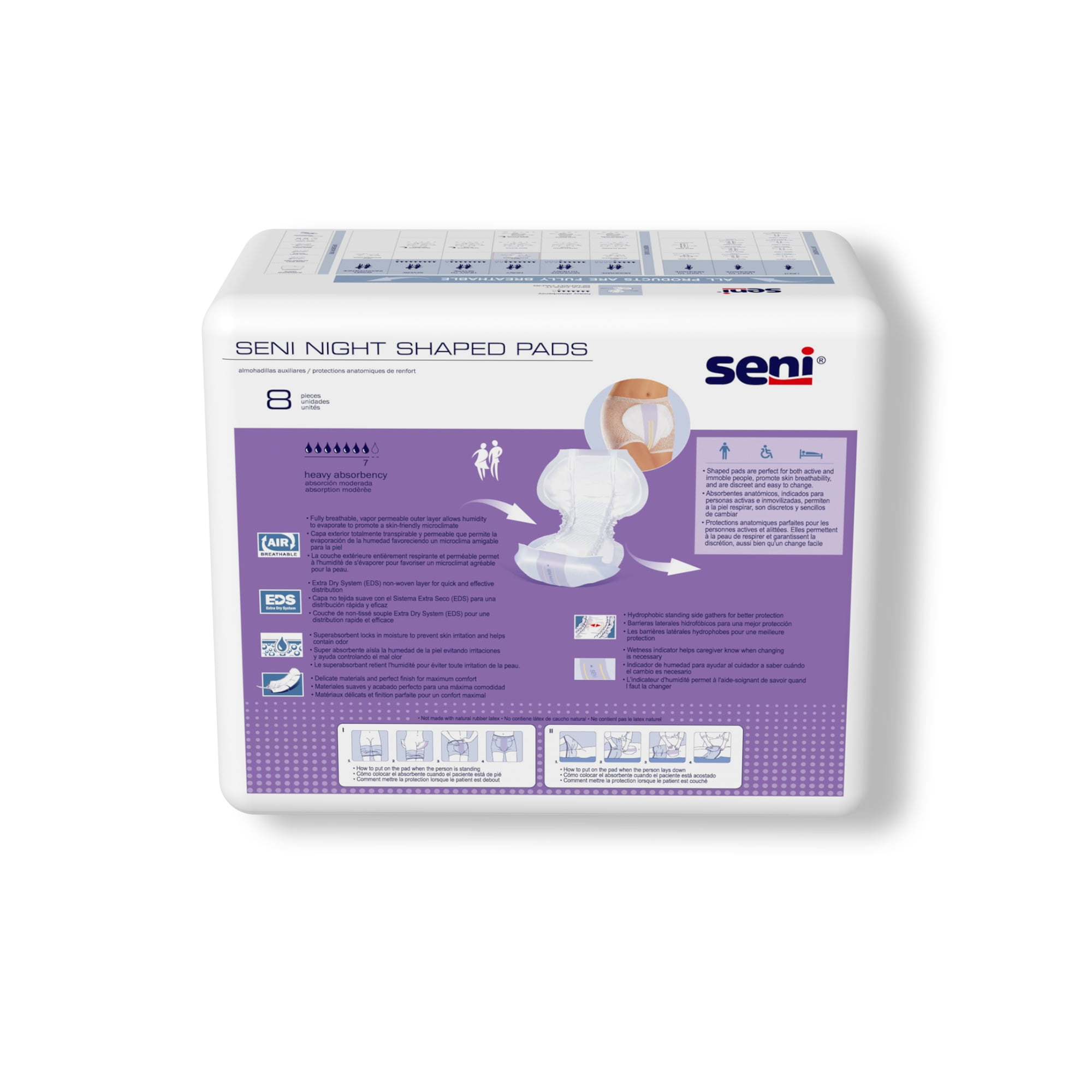 Seni Unisex Incontinence Liner Overnight 27" L S-PL08-PS1, 23, 48 Ct