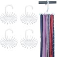 thumbnail image 1 of Pack de 4 percheros multifuncionales para corbatas con 20 ganchos, 11,2 cm (blanco), 1 of 5