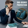 thumbnail image 6 of Magnetic 2 in 1 Detachable Wallet Case for Samsung Galaxy S22 Ultra with Card Holder Women Men, Retro PU Leather【RFID Blocking】Kickstand Shockproof Cover, 6 of 13